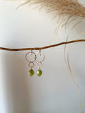E2317 - 14k rose gold filled large infinity with vesuvianite earrings