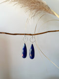 E2308 - hammered circles with faceted lapis