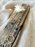 B2317 - tourmaline bracelet with forged link