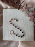 B2317 - tourmaline bracelet with forged link