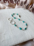 B2318 - sterling silver turquoise bracelet