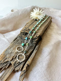 B2305 - sterling silver turquoise bracelet