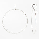 E121 - XL Line Texture Hoop Earring