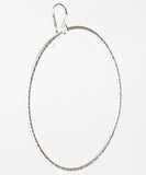 E121 - XL Line Texture Hoop Earring
