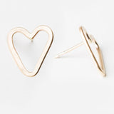 E124 - Heart Post Earring