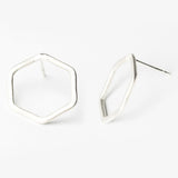 E127 - Hexagon Post Earring