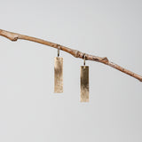 E129 - Hammered Bar on French Wire Earring