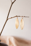 E138 - Marquise Shaped textured sheet earrings