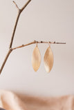 E138 - Marquise Shaped textured sheet earrings