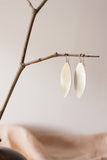 E138 - Marquise Shaped textured sheet earrings